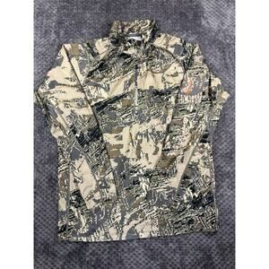 Sitka Mens 1/4 Zip Pullover Shirt Sz XL Midweight Gore Optifade Camo Gorpcore